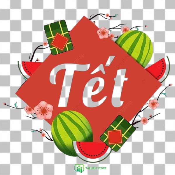 Dưa hấu vector tết