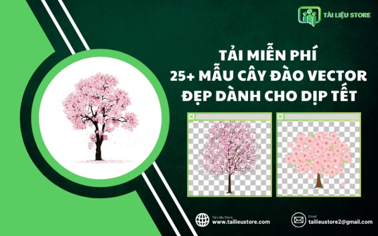 Tải miễn phí 25+ mẫu cây đào vector đẹp dành cho dịp Tết