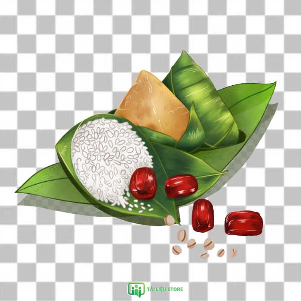 Nấu bánh chưng vector