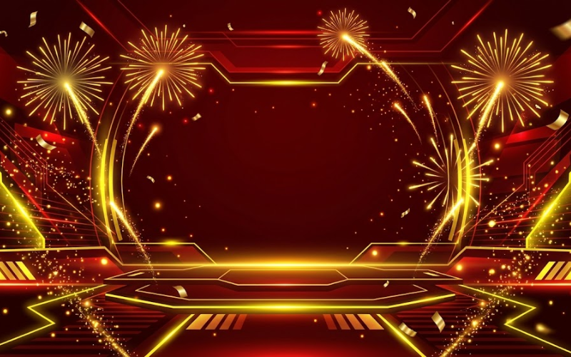 Backdrop Tất Niên Vector Phong Cách Hiện Đại, Tối Giản Và Sang Trọng