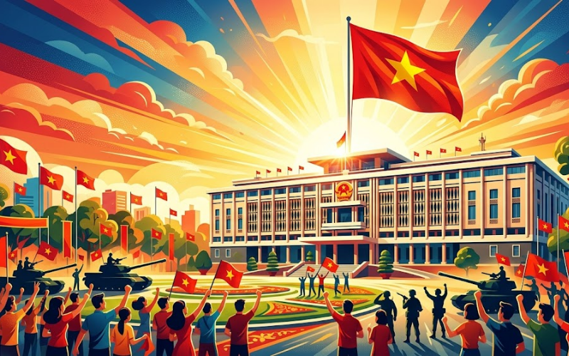 Background Dinh Độc Lập Vector