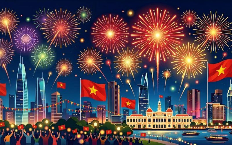 Background Pháo Hoa – Lễ Hội Vector