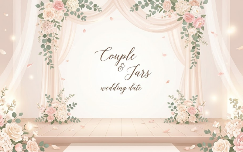 Background sân khấu cưới – tinh tế, lãng mạn