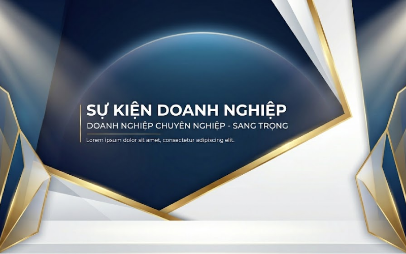 Background sân khấu sự kiện doanh nghiệp – chuyên nghiệp, sang trọng