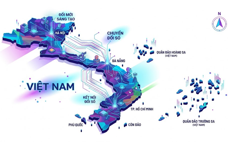 Bản Đồ Việt Nam Vector Cách Điệu