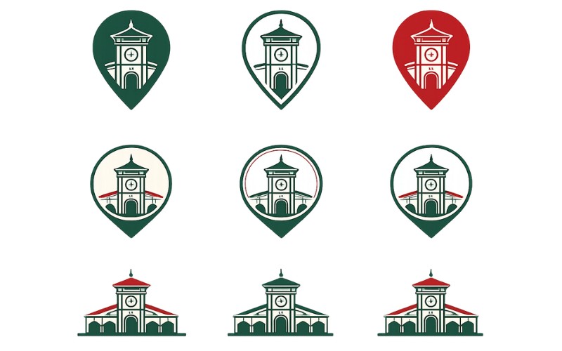 Bộ sưu tập logo Chợ Bến Thành dạng icon – dùng nhanh cho thiết kế