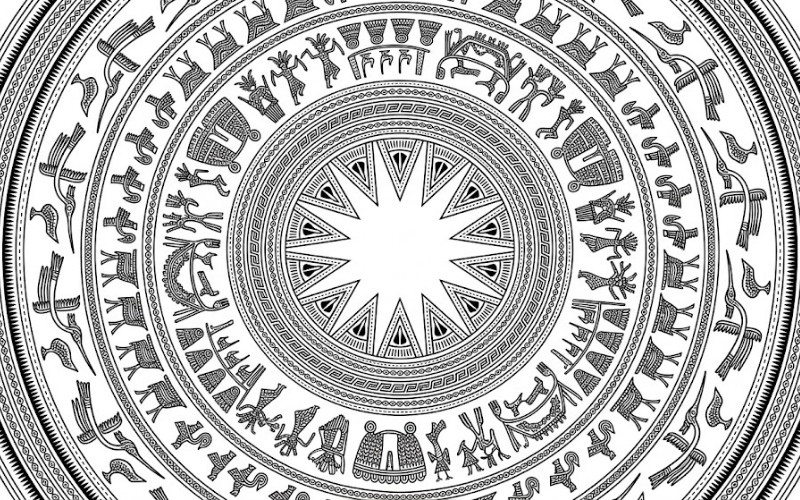 Chim Lạc Kết Hợp Trống Đồng