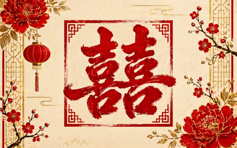 Chữ hỷ vuông thư pháp – đậm nét truyền thống Á Đông