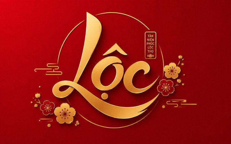 Chữ lộc vector cách điệu hiện đại – tối giản, tinh tế