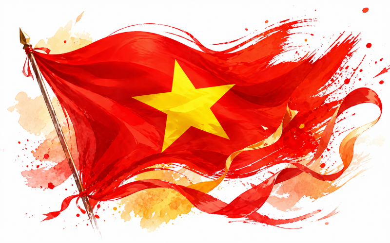 Cờ bay vector nghệ thuật