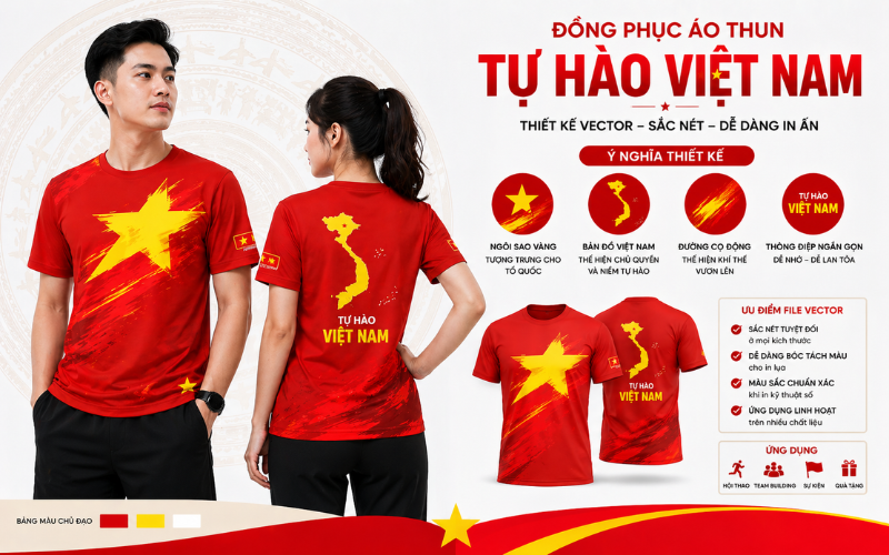 Đồng phục – áo thun in hình cờ