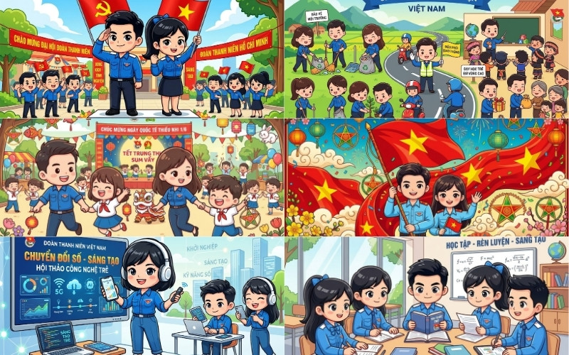 Giới Thiệu Về Chibi Đoàn Thanh Niên Vector
