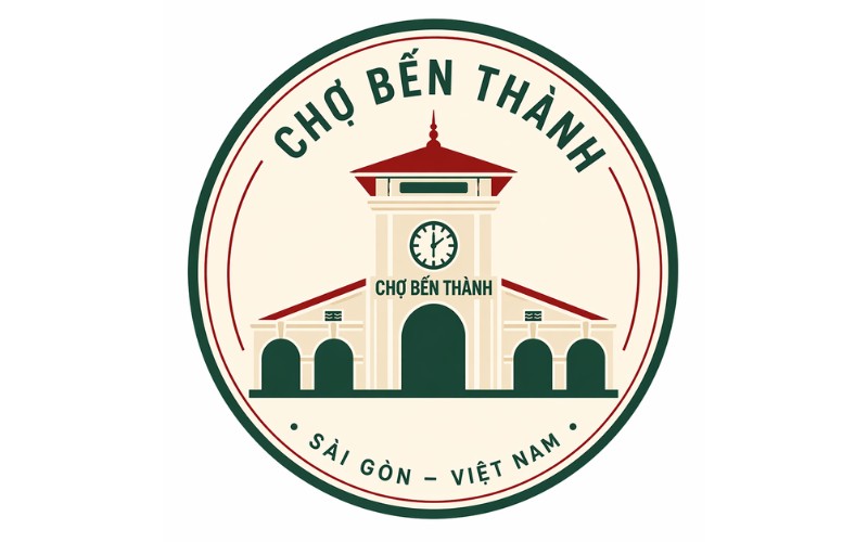 Logo Chợ Bến Thành dễ chỉnh sửa, dễ in ấn
