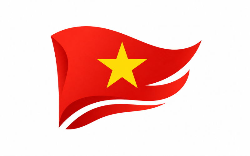 Logo lá cờ Việt Nam cách điệu