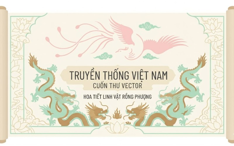 Mẫu cuốn thư vector hiện đại – tối giản