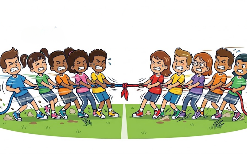 Vector Kéo Co Hoạt Hình