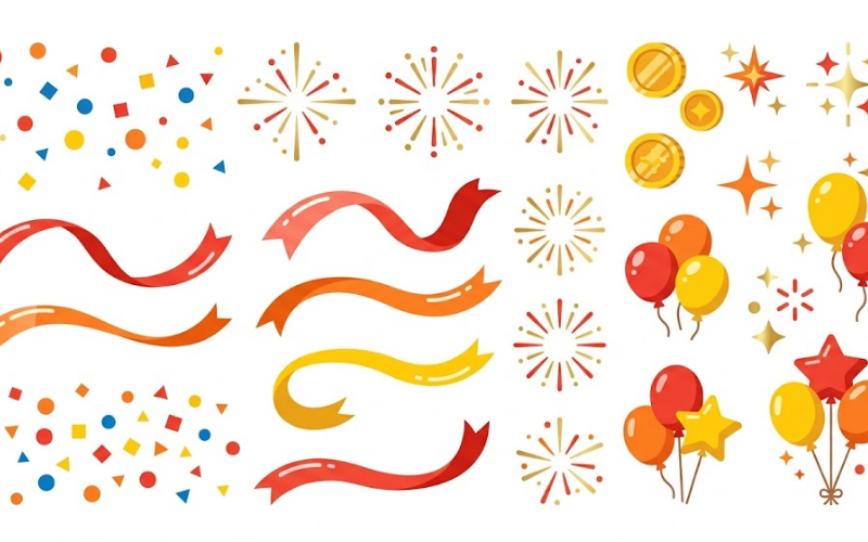 Vector Trang Trí Backdrop Tất Niên Đơn Giản Nhưng Dễ Ứng Dụng