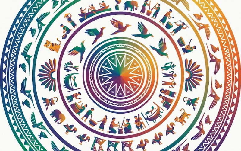 Vector Trống Đồng Đông Sơn Cách Điệu Hiện Đại