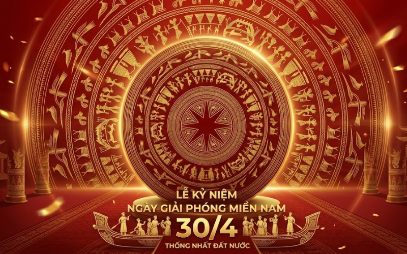 Vector Trống Đồng Đông Sơn Kết Hợp Background