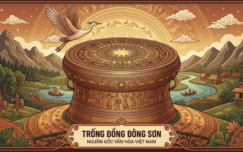Vector Trống Đồng – Chim Lạc