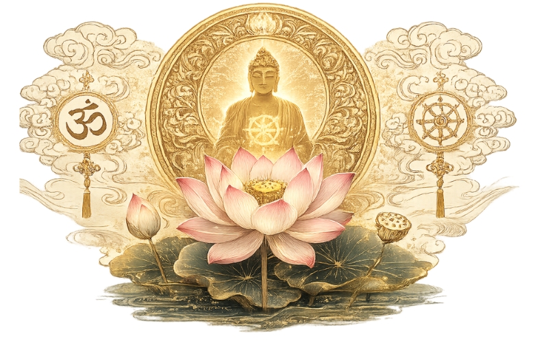 Hoa sen phật giáo PNG nền trong