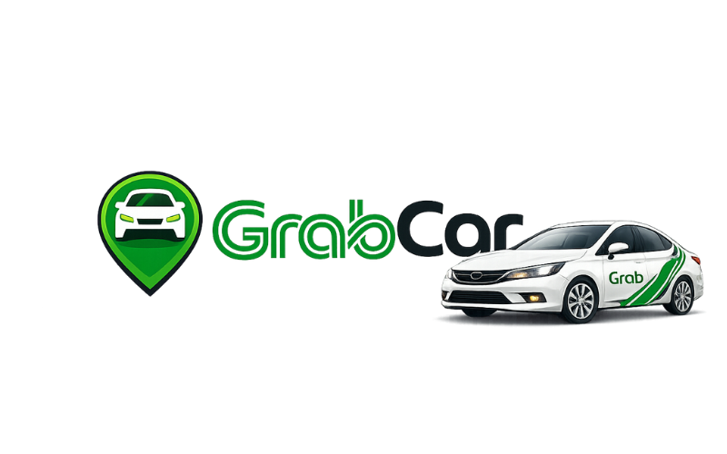 Logo GrabCar + xe
