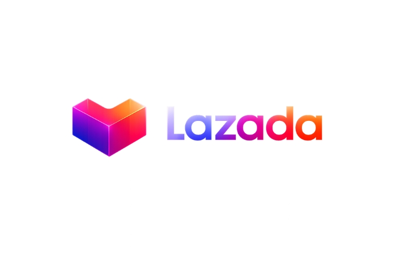 Logo Lazada dạng gradient tối