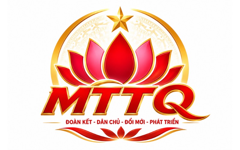 Logo MTTQ kết hợp hoa sen