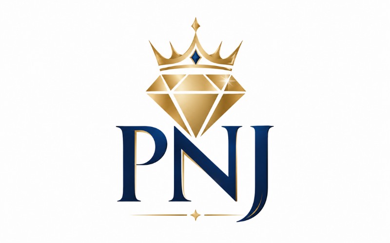 Logo PNJ kết hợp viên kim cương