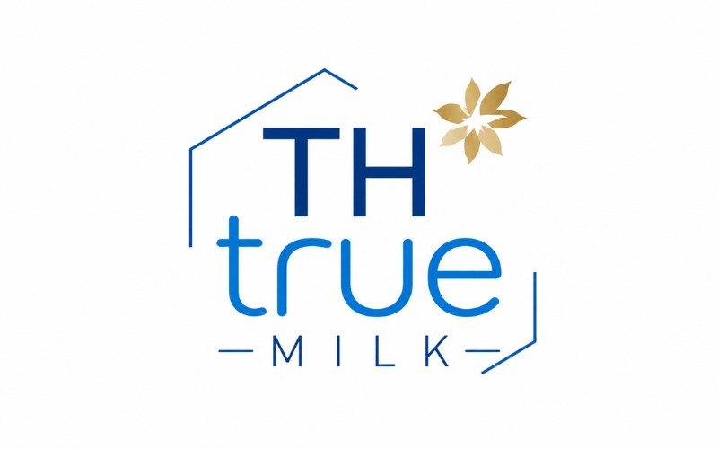 Logo TH True Milk kết hợp hình học hiện đại