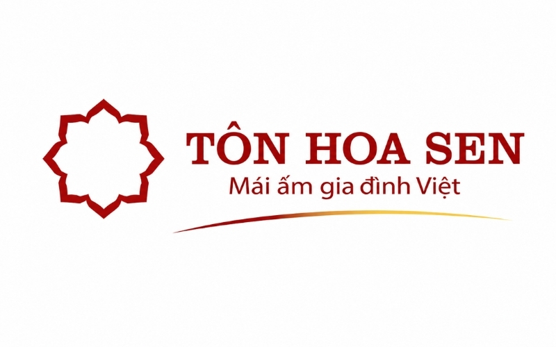 Logo Tôn Hoa Sen nền trắng