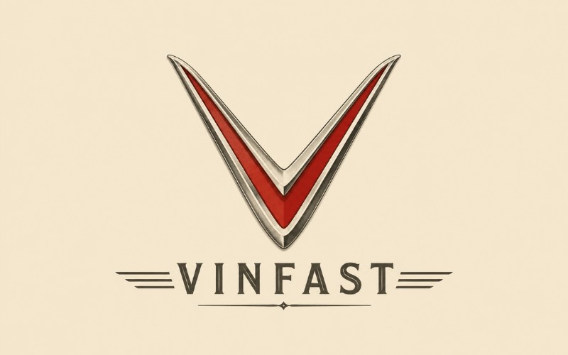 Logo VinFast vector phong cách cổ điển hoài niệm