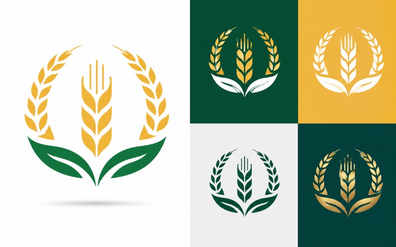 Logo bông lúa vector