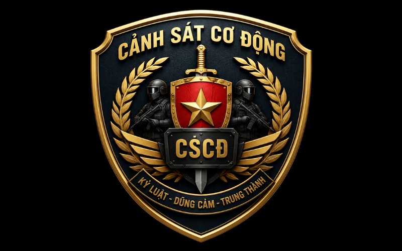 Logo cảnh sát cơ động dạng huy hiệu