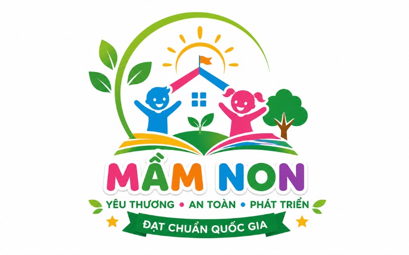 Logo trường mầm non đạt chuẩn quốc gia