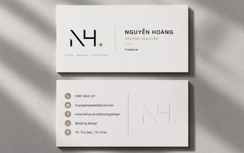 Mẫu card visit cá nhân – freelancer, designer