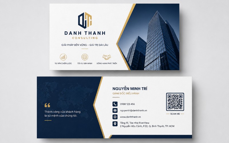 Mẫu card visit phong cách doanh nghiệp chuyên nghiệp