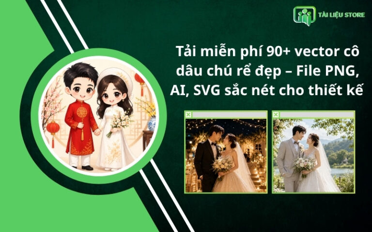 Tải miễn phí 90+ vector cô dâu, chú rể đẹp