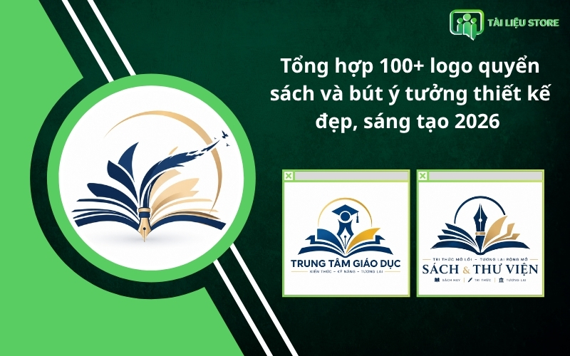 Tổng hợp 100+ logo quyển sách và bút ý