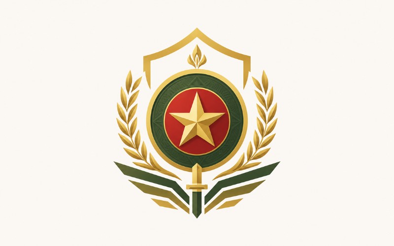 Vector logo công an nhân dân hiện đại sáng tạo
