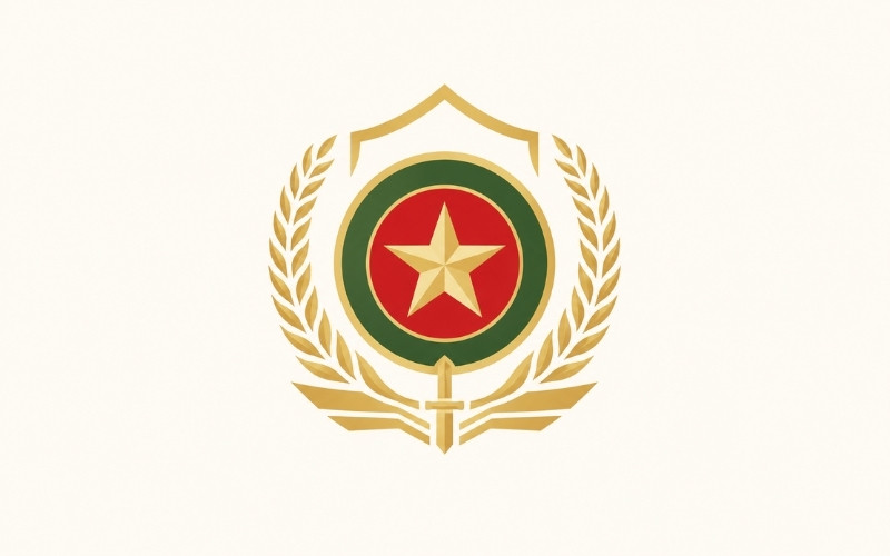 Vector logo công an nhân dân phong cách tối giản tinh tế
