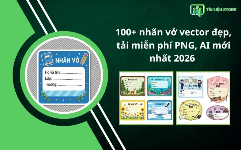 100+ nhãn vở vector đẹp