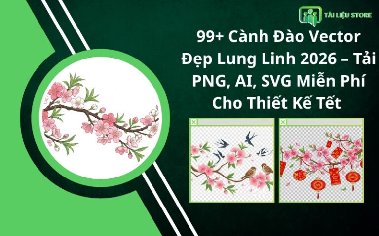 99+ Cành Đào Vector Đẹp Lung Linh 2026