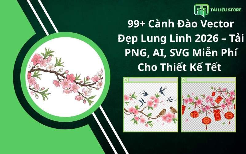 99+ Cành Đào Vector Đẹp Lung Linh 2026