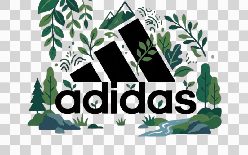 Adidas logo vector kết hợp background thiên nhiên