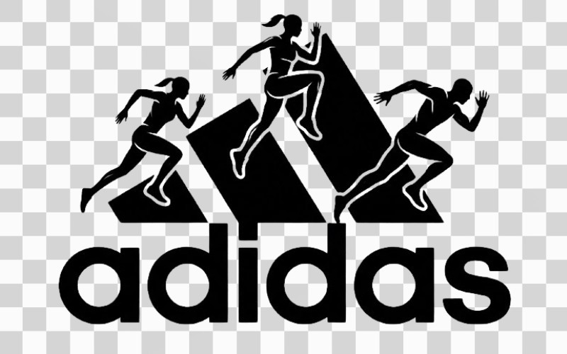 Adidas logo vector kết hợp con người