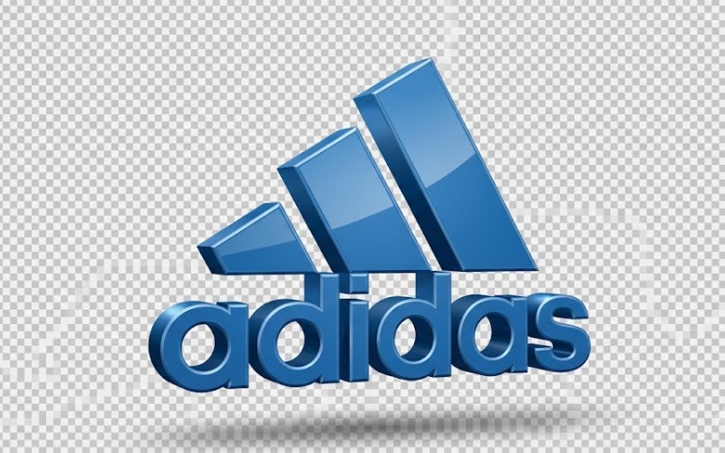 Adidas logo vector kết hợp hiệu ứng 3D
