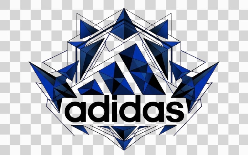 Adidas logo vector kết hợp hình học
