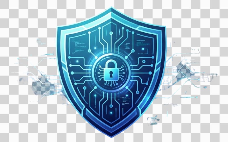 Biểu tượng khiên vector kết hợp công nghệ