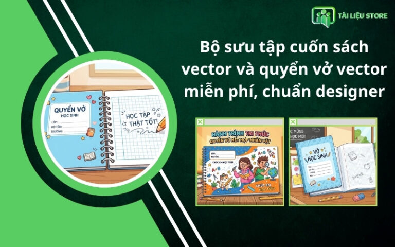 Bộ sưu tập cuốn sách vector và quyển vở vector miễn phí